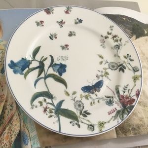 Anthropologie Floral and Butterfly Pattern Dessert Plate